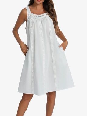 YOZLY 100% COTTON NIGHTGOWN WITH POCKETS SIZE S EUC